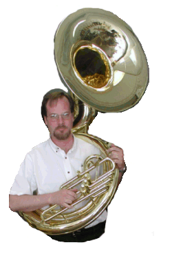 Stuart, our traditional tuba holder.